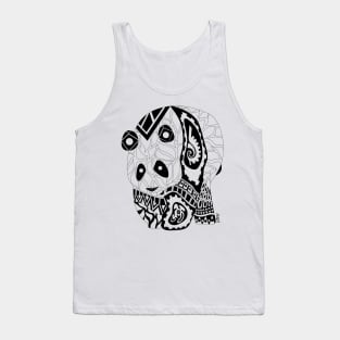 mexican panda bear in ecopop totonac patterns art Tank Top